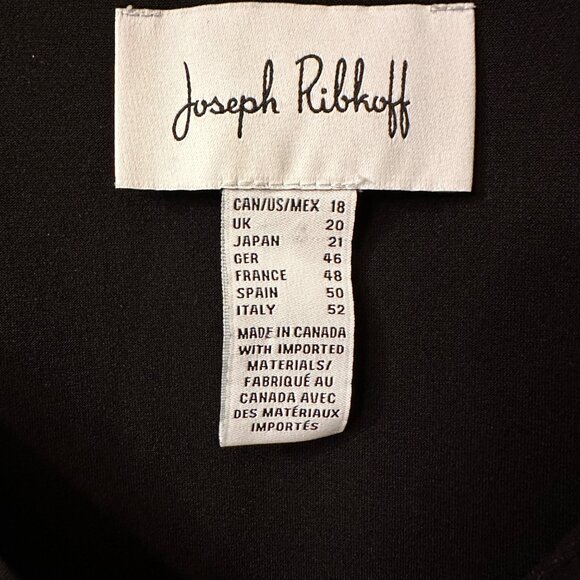 Joseph Ribkoff | 18 Black JDS Tunic Top Dressy Sheer Mature Sequin Chain Overlay - Picture 6 of 15